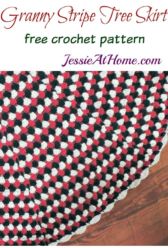 Granny Stripe Tree Skirt free crochet pattern by Jessie At Home Granny Stripe Tree Skirt free crochet pattern by Jessie At Home