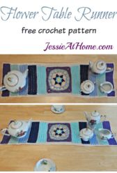 Flower Table Runner free crochet pattern by Jessie At Home Flower Table Runner free crochet pattern by Jessie At Home