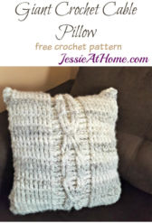 Giant Crochet Cable Pillow - free crochet pattern by Jessie At Home Giant Crochet Cable Pillow - free crochet pattern by Jessie At Home