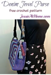 Denim Jewel Purse - free crochet pattern by Jessie At Home Denim Jewel Purse - free crochet pattern by Jessie At Home