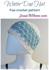 Winter Duo Hat free crochet pattern by Jessie At Home Winter Duo Hat free crochet pattern by Jessie At Home