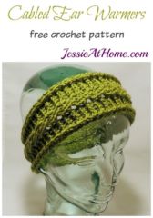 Cabled Ear Warmers - free crochet pattern by Jessie At Home Cabled Ear Warmers - free crochet pattern by Jessie At Home