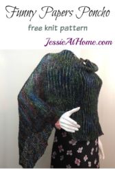Funny Papers Poncho - free knit pattern by Jessie At Home Funny Papers Poncho - free knit pattern by Jessie At Home