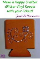 Happy Crafter Glitter Vinyl Koozie by Jessie At Home Happy Crafter Glitter Vinyl Koozie by Jessie At Home