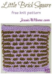 Little Brick Square - free knit pattern by Jessie At Home Little Brick Square - free knit pattern by Jessie At Home