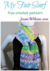 My Fair Scarf - free crochet pattern by Jessie At Home My Fair Scarf - free crochet pattern by Jessie At Home - Scarf with a Fair Isle pattern & crochet linen stitch