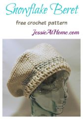 Snowflake Beret free crochet pattern by Jessie At Home Snowflake Beret free crochet pattern by Jessie At Home