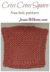 Criss Cross Square - free knit pattern by Jessie At Home Criss Cross Square - free knit pattern by Jessie At Home