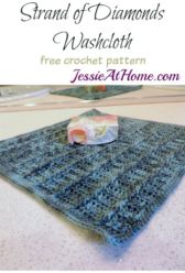 Strand of Diamonds Washcloth free crochet pattern by Jessie At Home Strand of Diamonds Washcloth free crochet pattern by Jessie At Home