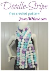 Doodle-Stripe Scarf free crochet pattern by Jessie At Home Doodle-Stripe Scarf free crochet pattern by Jessie At Home