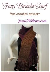 Faux Brioche Scarf free crochet pattern by Jessie At Home Faux Brioche Scarf free crochet pattern by Jessie At Home
