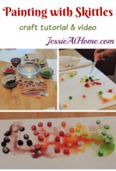 Painting with Skittles craft tutorial by Jessie At Home Painting with Skittles craft tutorial by Jessie At Home