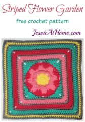 Striped Flower Garden - free crochet pattern by JessieAtHome Striped Flower Garden - free crochet pattern by JessieAtHome
