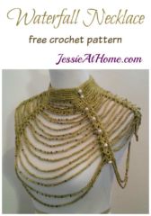 Waterfall Necklace free crochet pattern by Jessie At Home Waterfall Necklace free crochet pattern by Jessie At Home