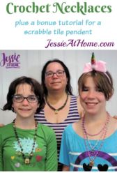 Crochet Necklace with Pendant and Beads by Jessie At Home Crochet Necklace with Pendant and Beads by Jessie At Home