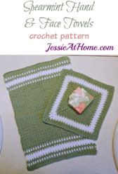 Crochet Spa Towel Set - Spearmint Hand and Face Towels crochet pattern by Jessie At Home Crochet Spa Towel Set - Spearmint Hand and Face Towels crochet pattern by Jessie At Home