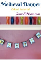 DIY Medieval Banner Cricut tutorial from Jessie At Home DIY Medieval Banner Cricut tutorial from Jessie At Home